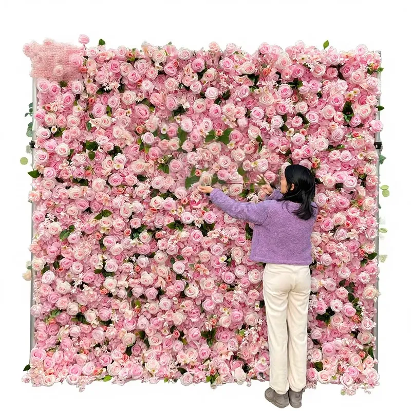 Flower Wall Panel - Dinding Bunga Sutra Buatan Sunwedding, Latar
