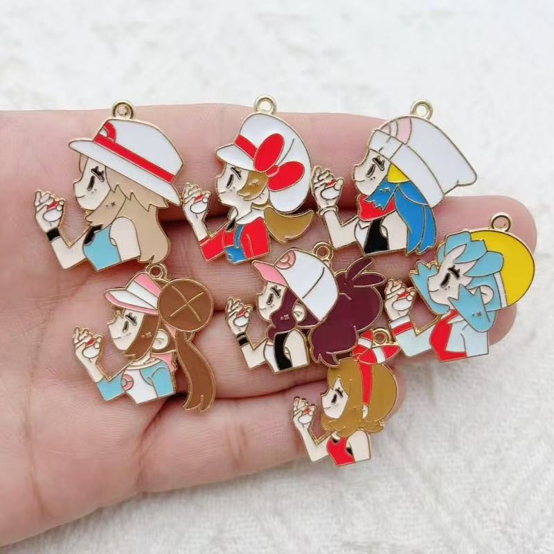 Event Party - 10pcs Aksesoris DIY Kartun Gadis Berlapis