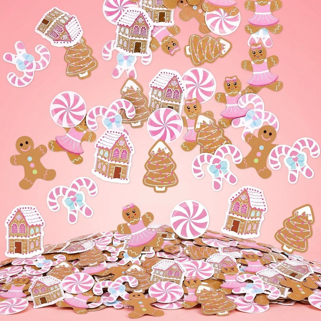 Papercraft Supply Confetti - 330Pcs Konfeti Natal Berbentuk Roti Jahe