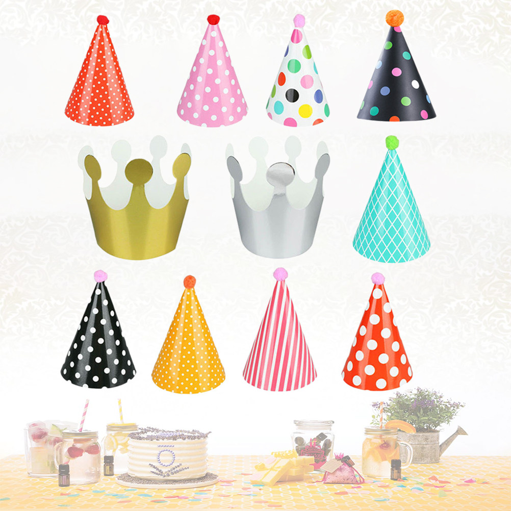 Party Hat Cone - 11 Buah Topi Kerucut Pesta Ulang