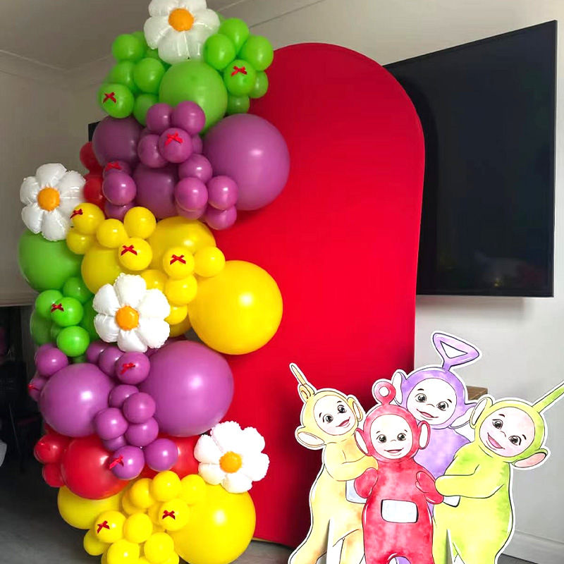 Balloon Arch Kit - Rangkaian Balon Tema Teletubbies Foil Mylar