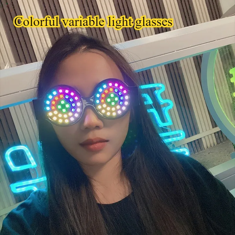 Event Party Dj - Kacamata Pemancar Cahaya LED Warna-warni Keren