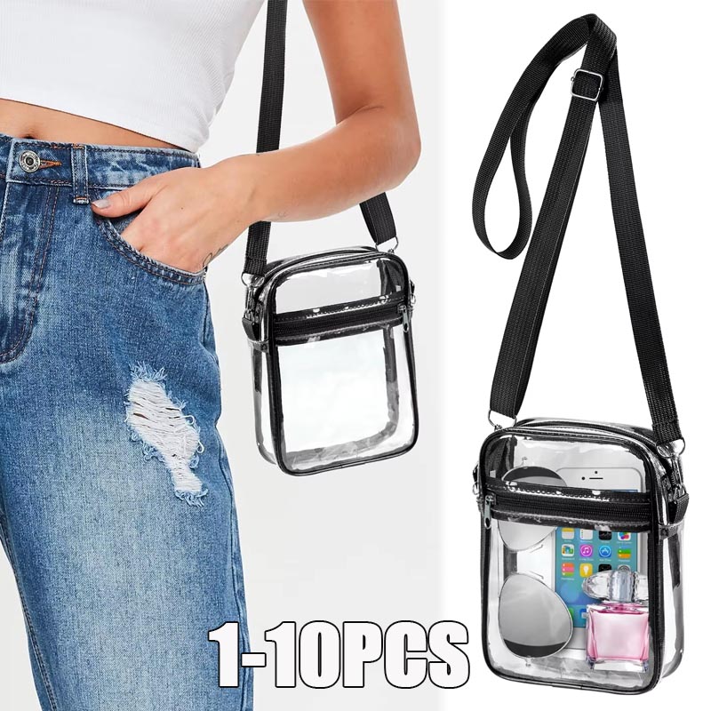 Event & Party Supply - 1-10PCS Tas Selempang Wanita Transparan dengan