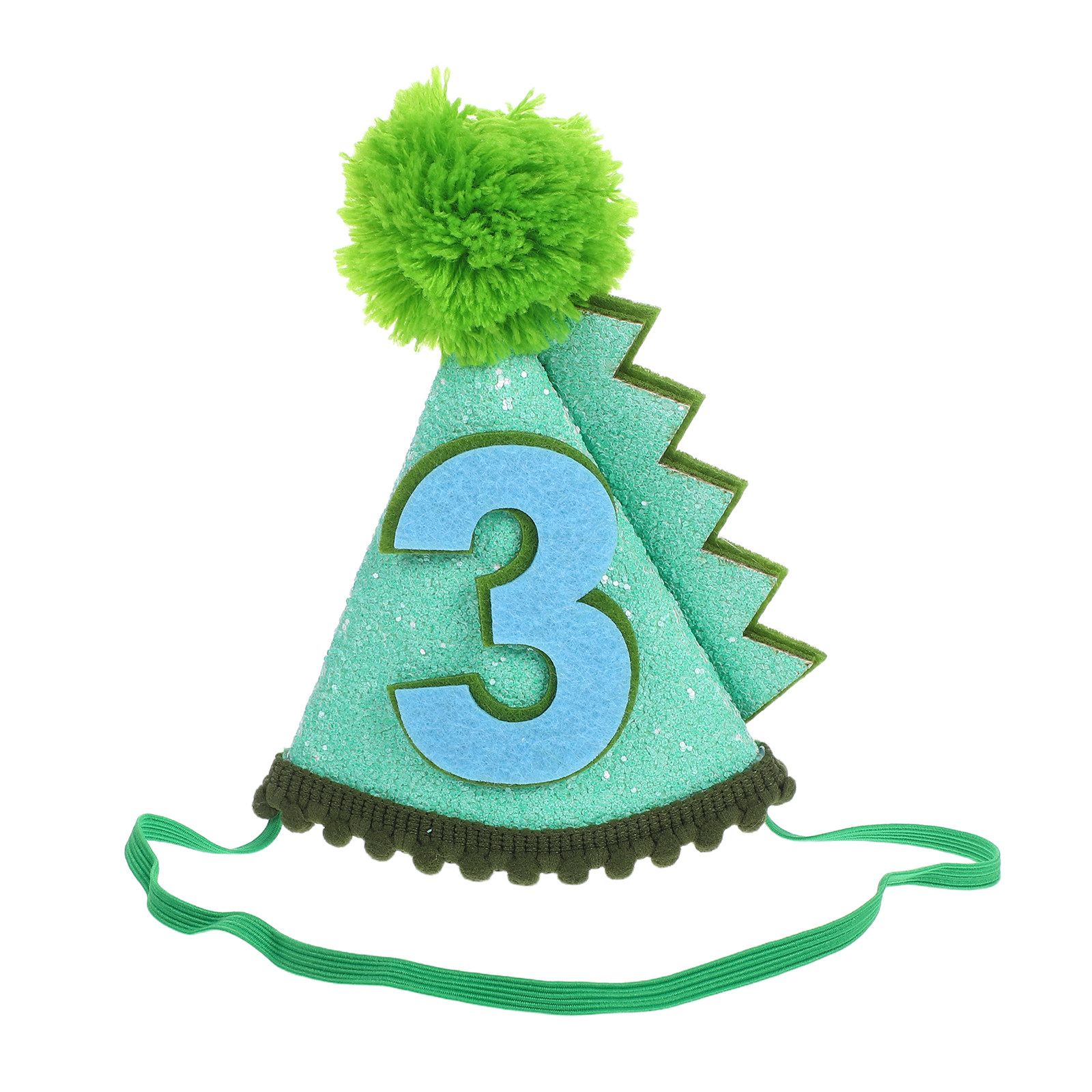 Party Hat Cone - Topi Ulang Tahun Dinosaurus Hijau Berbentuk