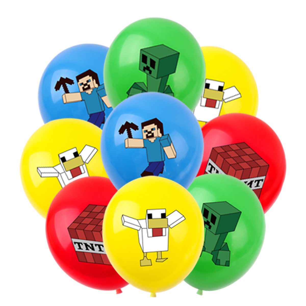 Event Supplies - 50/100pcs Balon Pixel Minecrafte Tema Game