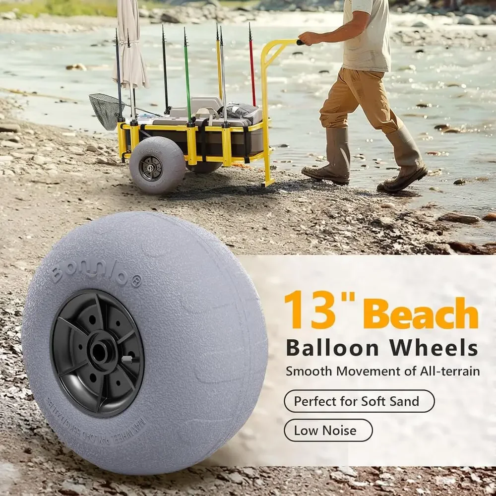 Troli Pantai dengan 13 Roda Ba - Balloon Pump Hand ulasan dan harga