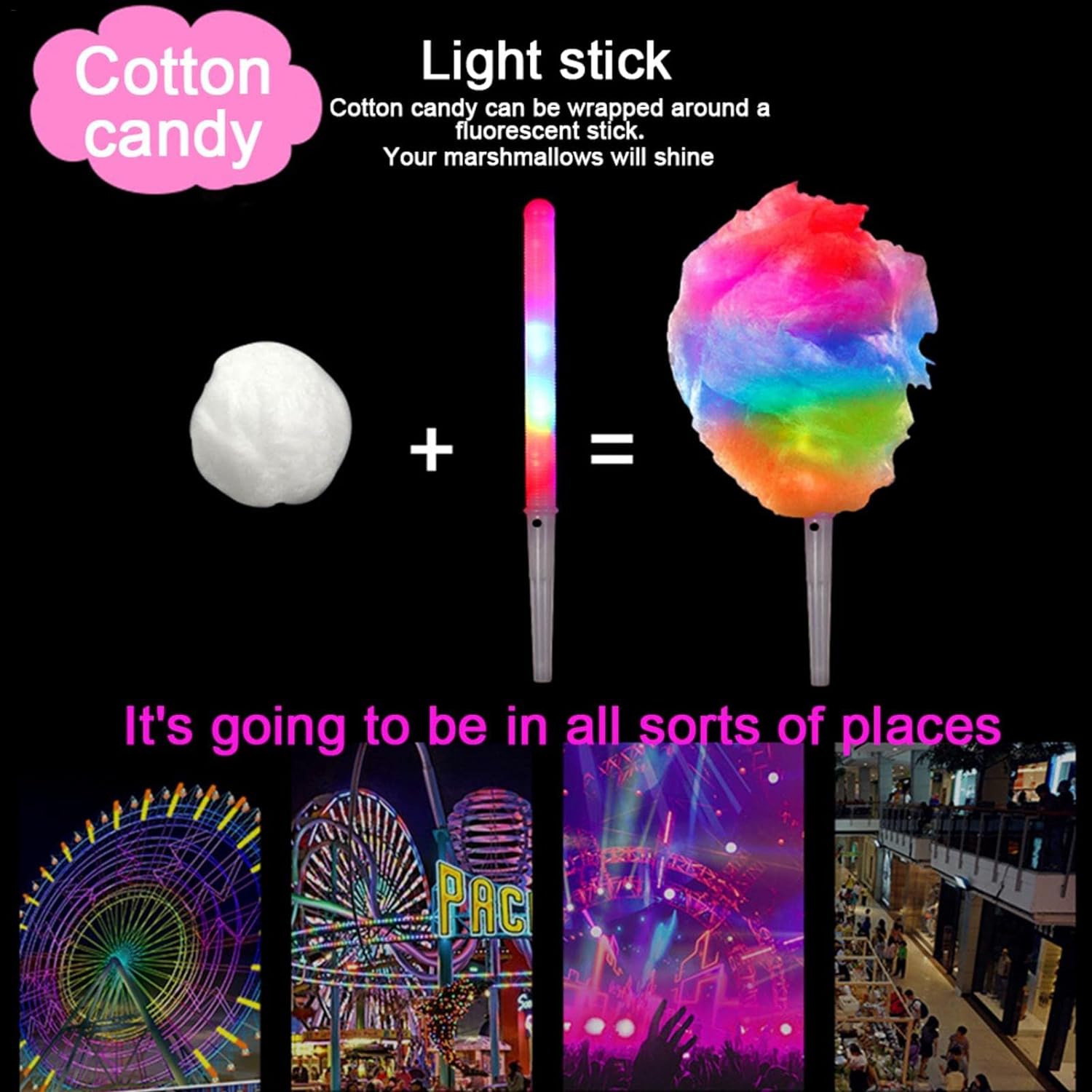 20 Buah Kerucut Permen Kapas L - Cotton Candy Cone ulasan dan harga