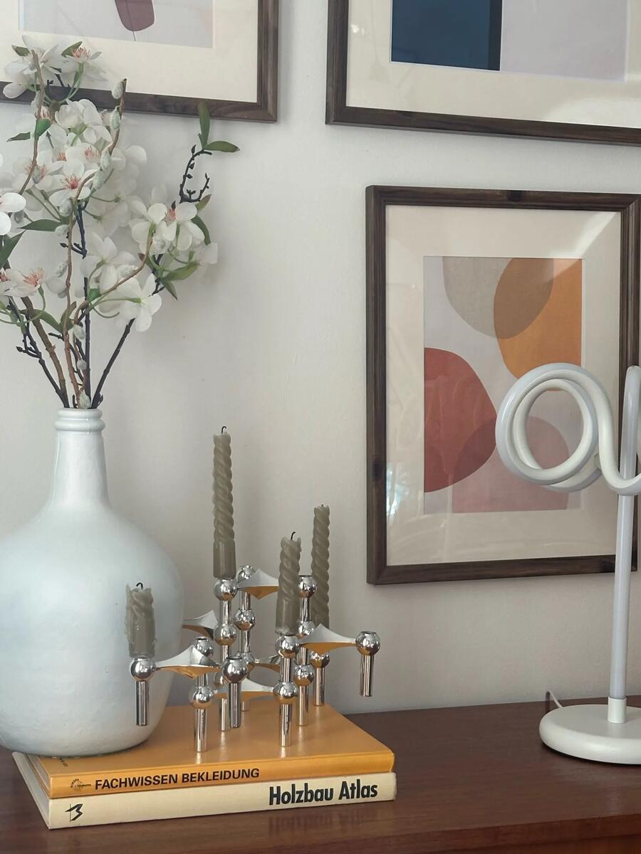 Tempat lilin logam, struktur m - Centerpiece Stick ulasan dan harga