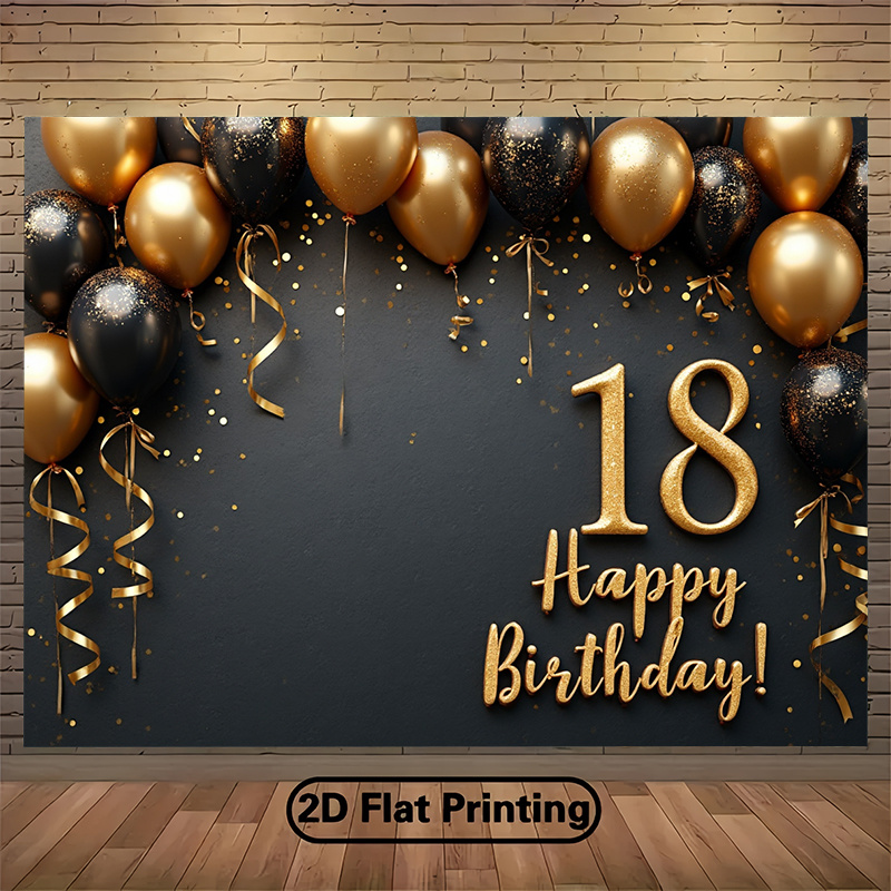 Spanduk Latar Belakang Balon H - Party Banner Gold ulasan dan harga