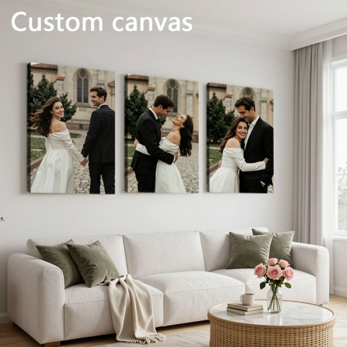 Set 3 Cetakan Kanvas Foto Kust - Eve Party ulasan dan harga