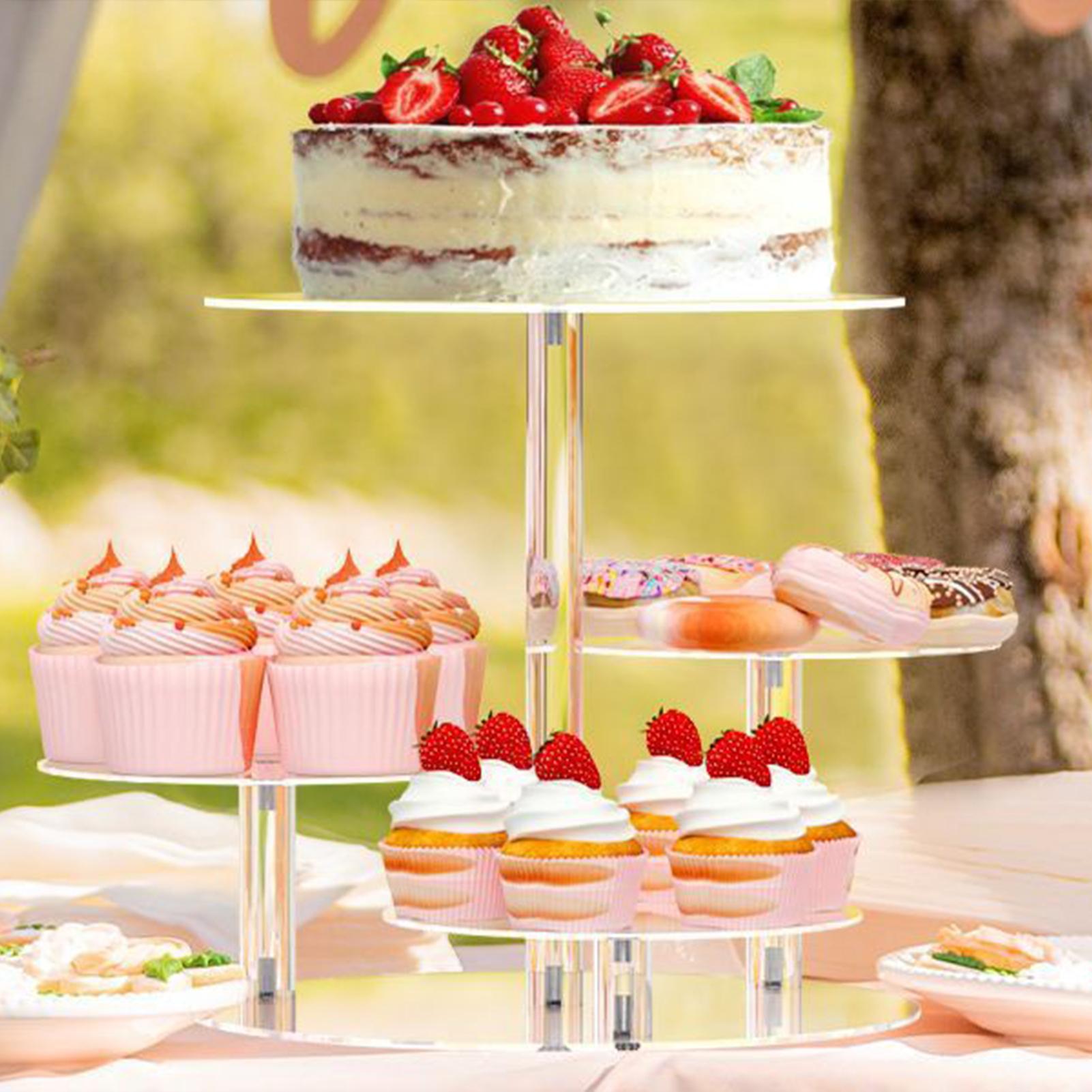 Tempat Kue Kering Akrilik 4 Ti - Cupcake Stand Tier ulasan dan harga