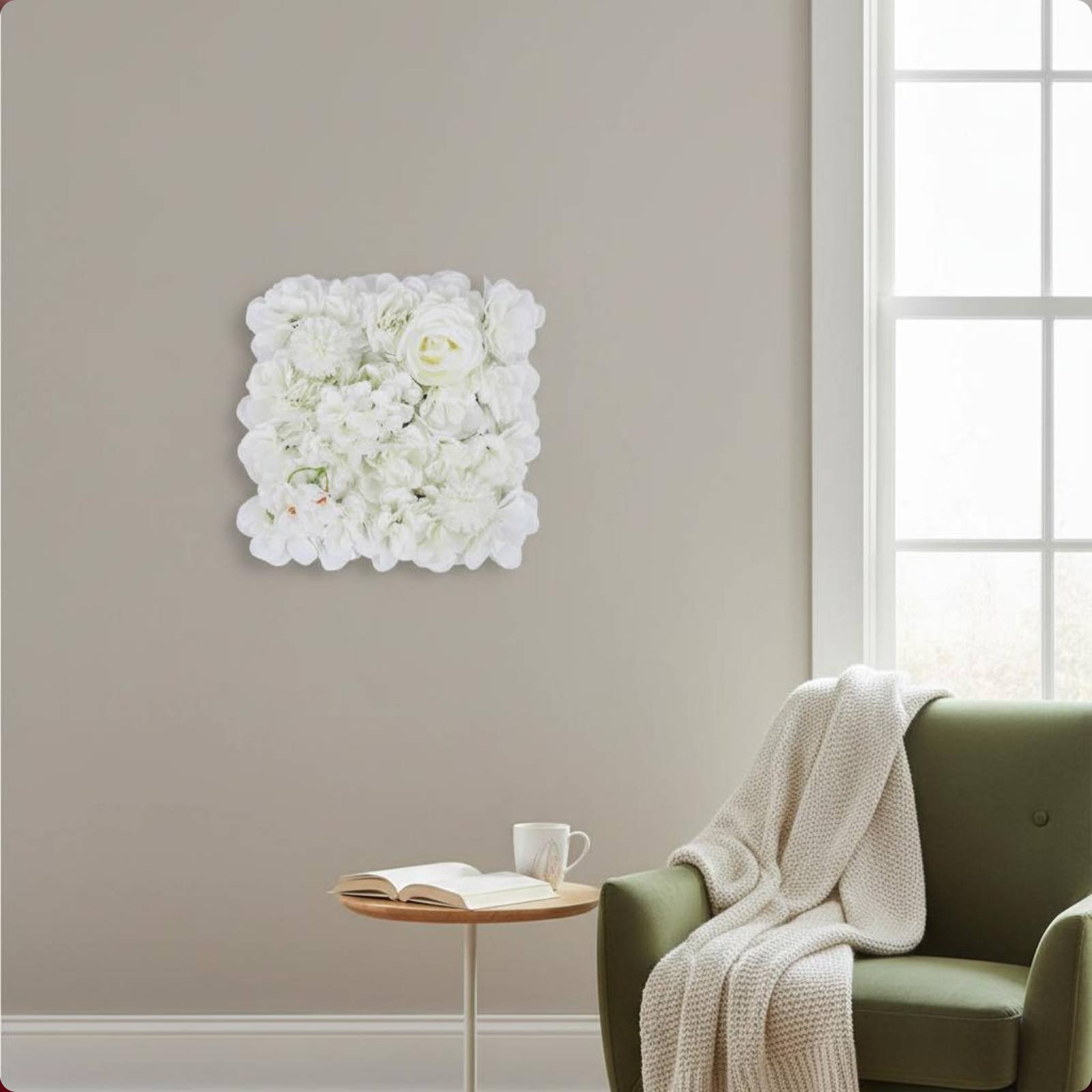 Panel Dinding Bunga Buatan Mud - Flower Wall Panel ulasan dan harga