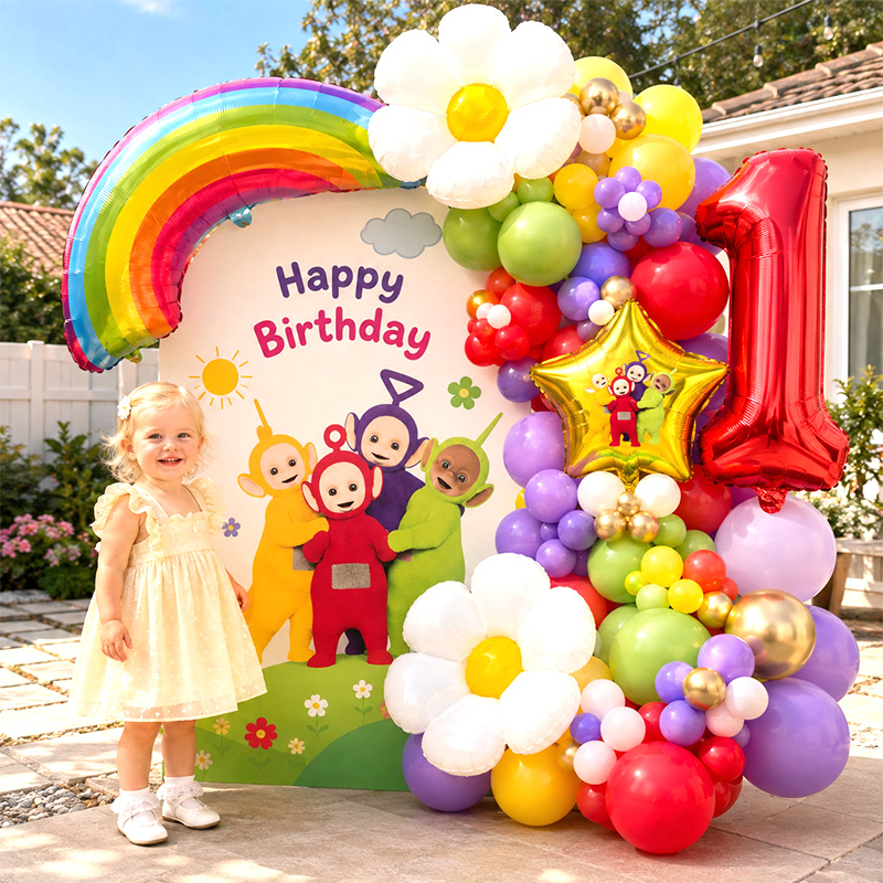 Kit Dekorasi Balon Teletubbies - Balloon Arch Kit ulasan dan harga
