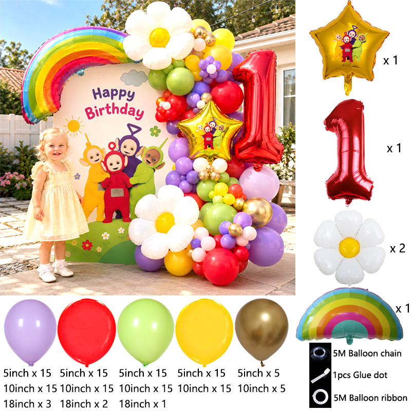 Kit Dekorasi Balon Teletubbies - Balloon Arch Kit ulasan dan harga
