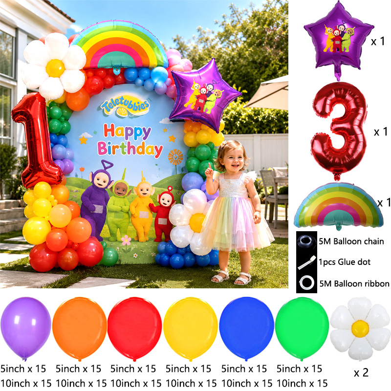 Kit Dekorasi Balon Teletubbies - Balloon Arch Kit ulasan dan harga