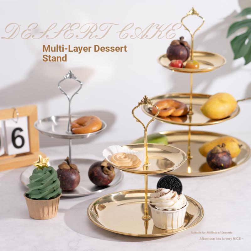 Tempat Kue 2/3 Tingkat Emas Pe - Cupcake Stand Tier ulasan dan harga