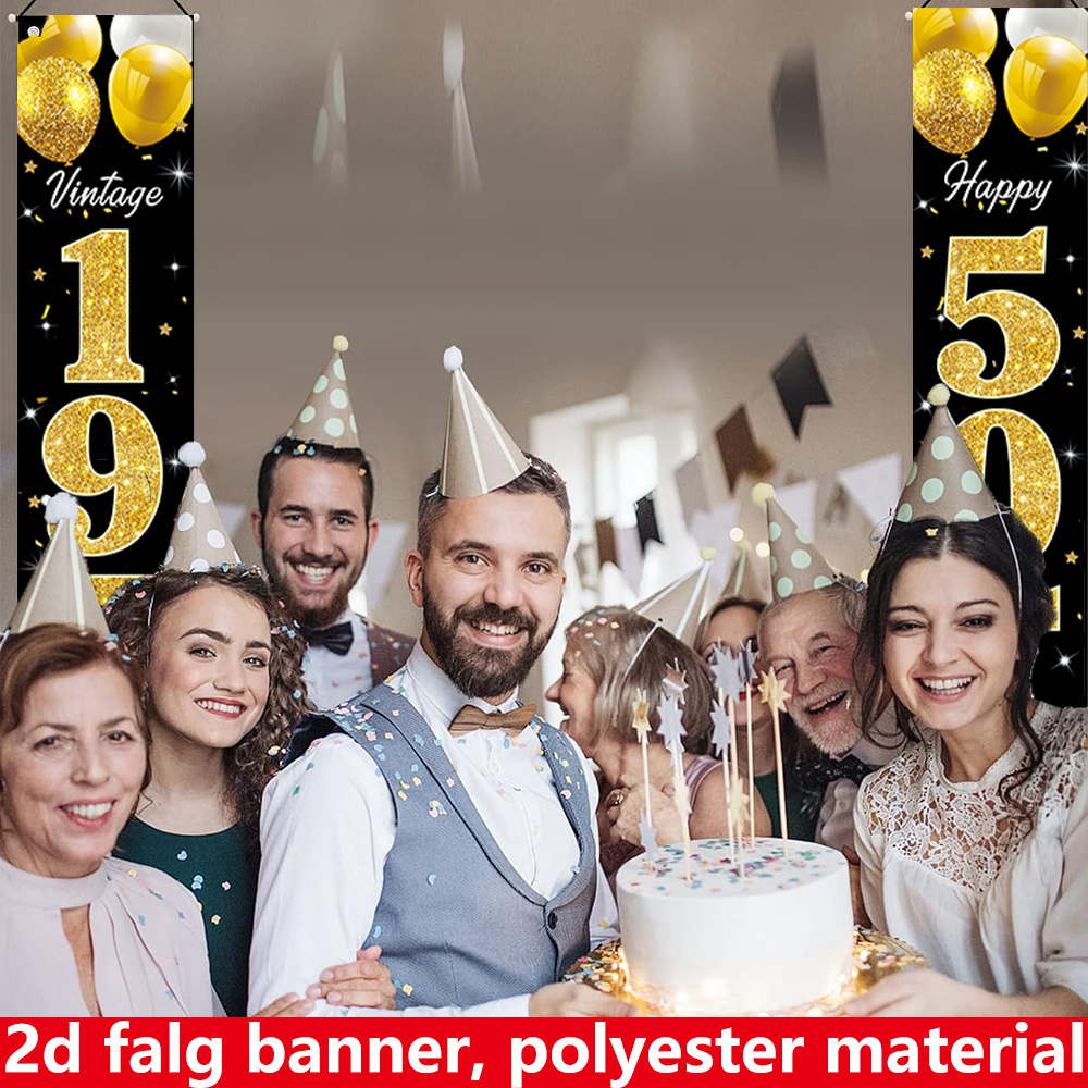 Spanduk Datar 2D, Spanduk Ulan - Party Banner Gold ulasan dan harga