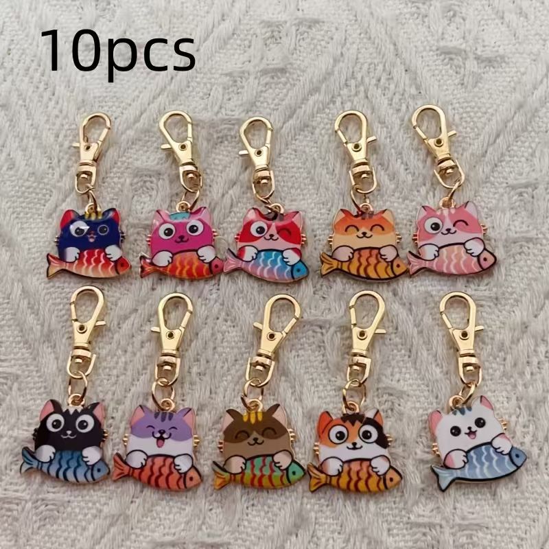 10 buah gantungan kunci kucing - Event Party ulasan dan harga