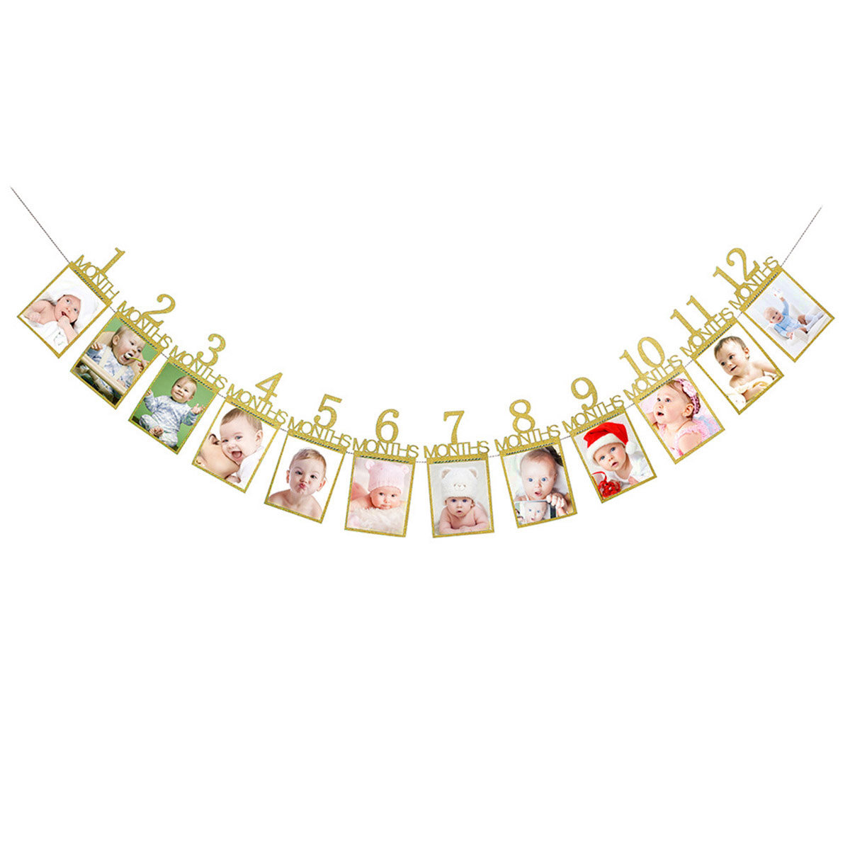 Banner Dinding Foto Ulang Tahu - Party Banner Gold ulasan dan harga