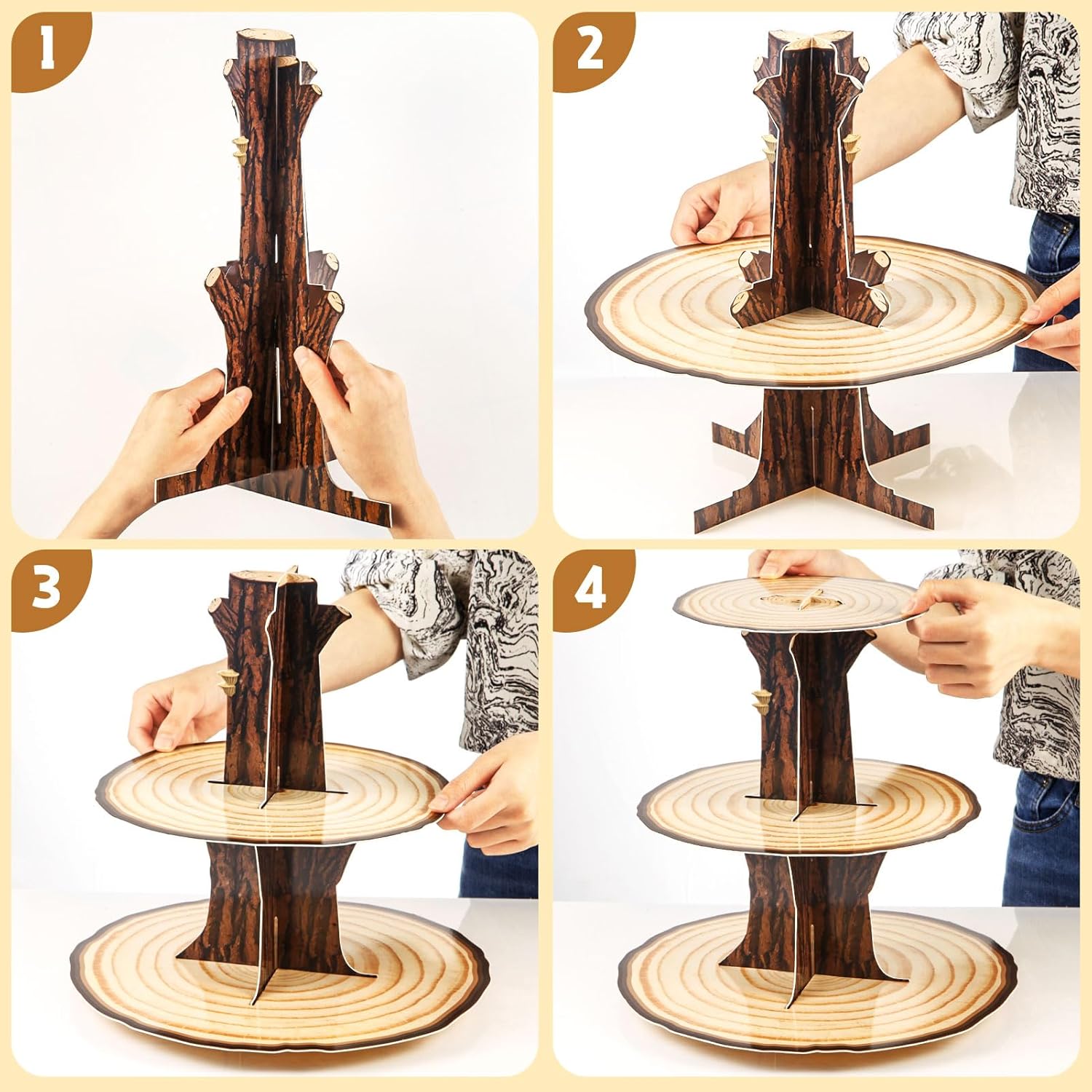 Dekorasi Stand Cupcake Kayu 3  - Cupcake Stand Tier ulasan dan harga