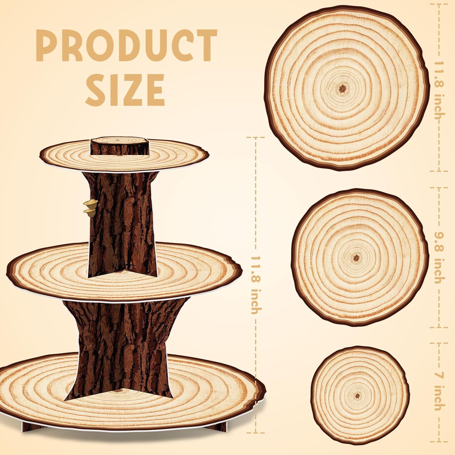 Dekorasi Stand Cupcake Kayu 3  - Cupcake Stand Tier ulasan dan harga