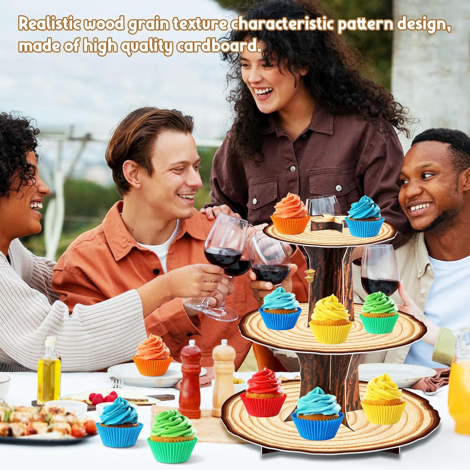 Dekorasi Stand Cupcake Kayu 3  - Cupcake Stand Tier ulasan dan harga