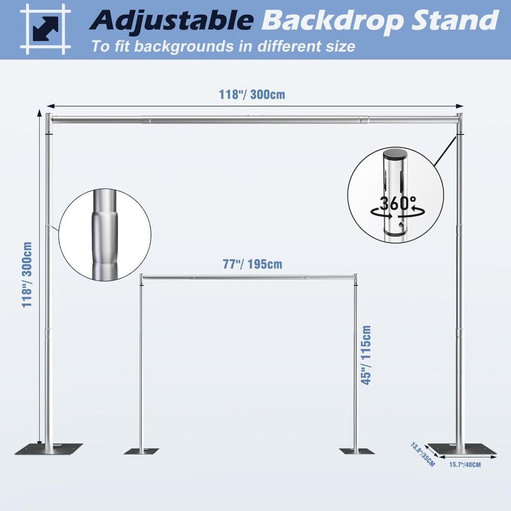 Kit Stand Backdrop Heavy Duty  - Photo Booth Frame ulasan dan harga